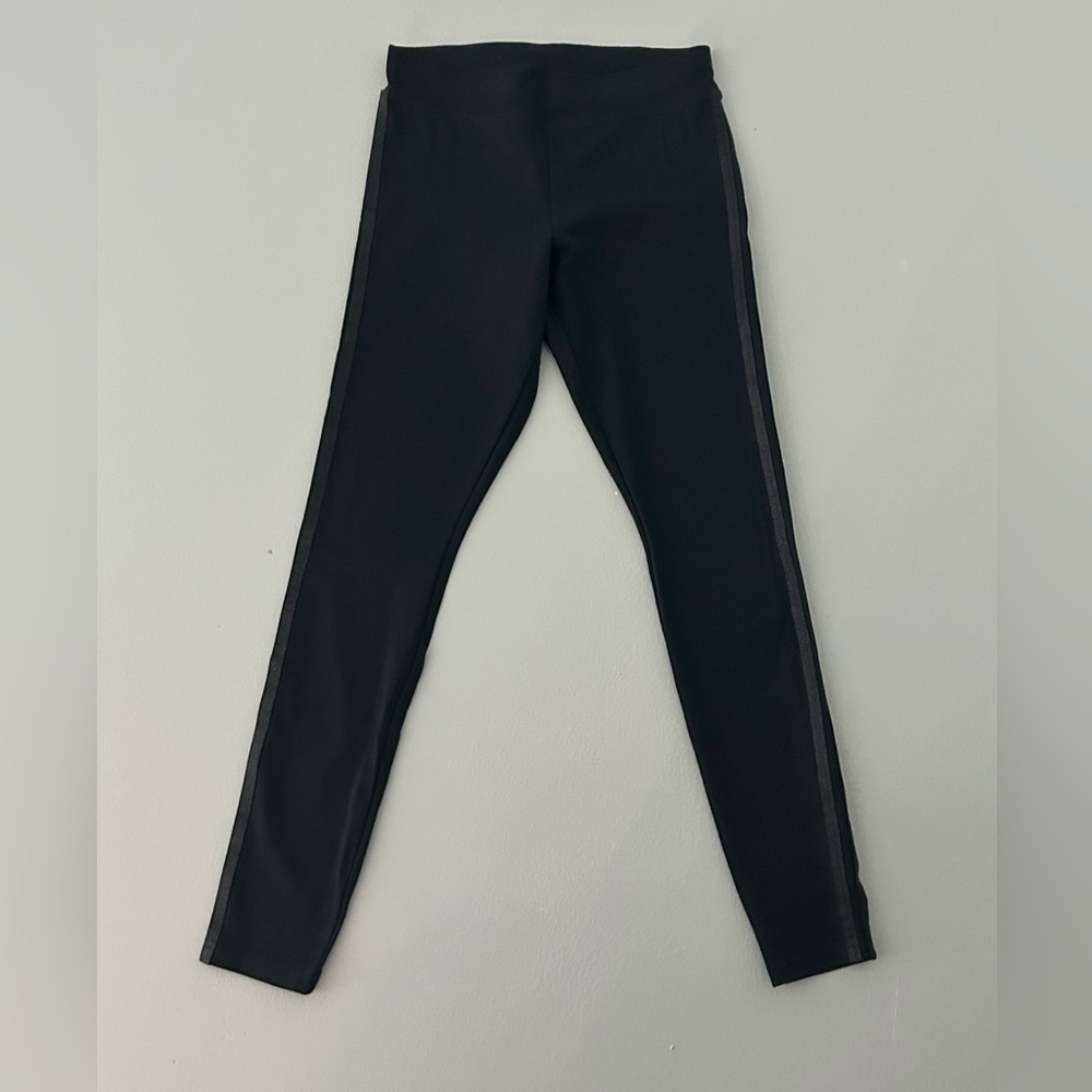 Hue black tights with sparkly strip down the side - size small